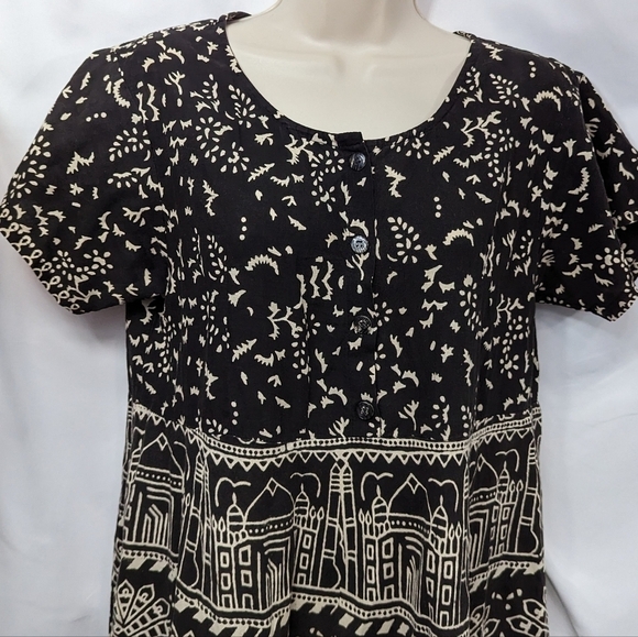 Sacred Threads Short Sleeve Shift Dress Sz S/M - Picture 5 of 11
